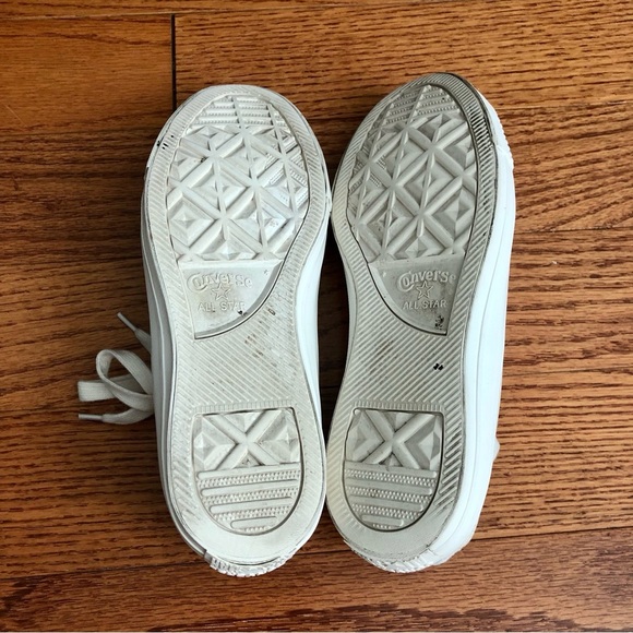 Chuck Taylor All Star Mono Leather Low Top Sneakers Egret Gold Women’s Size 7.5 - Picture 8 of 11